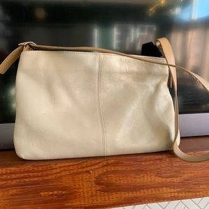 Perfect cream and tan bag
